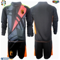 Otroški Nogometni dresi Belgija Vratar Domači EP 2024 Dolgi Rokav (+ Kratke hlače)